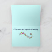 Carte La représentation de musique de félicitations note (Intérieur)