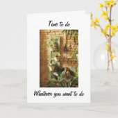 CARTE LA RETRAITE EST LE MOMENT POUR VOUS DE FAIRE CE QU (Fleur jaune)