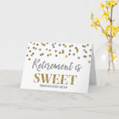 Carte La retraite est Sweet Gold Silver (Fleur jaune)