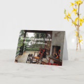 CARTE **LA RETRAITE** SEMBLE ÊTRE UNE JOURNÉE AU CABINE (Fleur jaune)