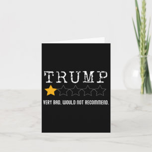 Carte La Révision Anti-Trump Très Mauvaise Ne Recommande