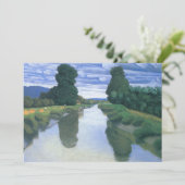 Carte La rivière de Berville par Felix Vallotton, Fine A (Debout devant)