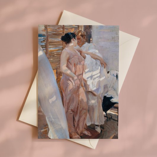 Carte La robe rose, après le bain | Joaquín Sorolla