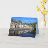 Carte La Roche en Ardenne View, Belgique Anniversaire (Fleur jaune)