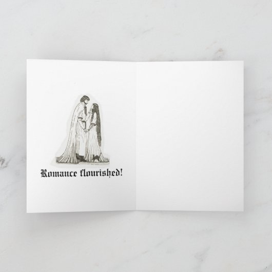 Carte "La Romance a Fleuri" (Intérieur)