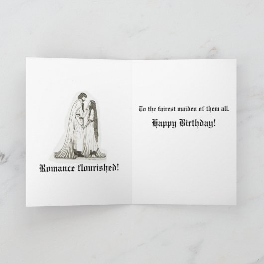 Carte "La Romance a Fleuri" (Intérieur)