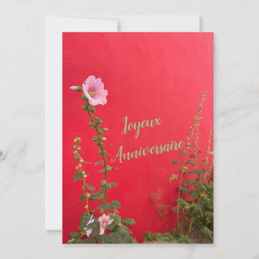 Carte La rose trémière (Devant)