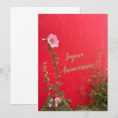 Carte La rose trémière (Devant / Derrière)