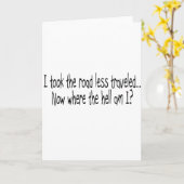 Carte La route moins a voyagé (Fleur jaune)