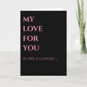 Carte La sagesse de l'amour aux chandelles Saint Valenti (Devant)