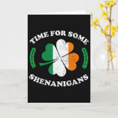 Carte La Saint-Patrick, c'est l'heure de quelques frasqu (Fleur jaune)