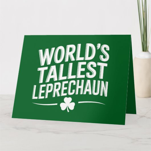 Carte La Saint-Patrick du plus grand lutin du monde (Devant)