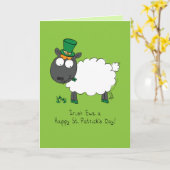 Carte La Saint-Patrick, fête fortuite du mouton irlandai (Fleur jaune)