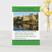 Carte La Saint-Patrick Grande-Mère, Poème, Château (Fleur jaune)