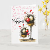 Carte La Saint-Valentin (Fleur jaune)