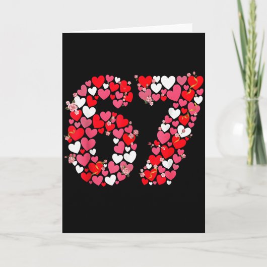 Carte La Saint-Valentin 67 Meme Rempli de Cœurs Drôle S (Devant)