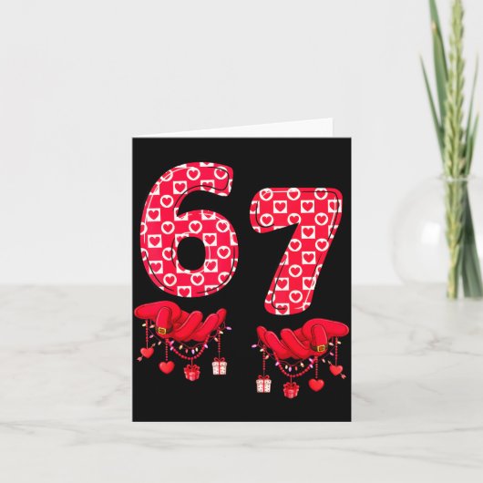 Carte La Saint-Valentin 67 Meme Six Sept 6 7 Valentine W (Devant)