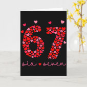 Carte La Saint-Valentin 6-7 Meme Six Seven 6 7 Valentin  (Fleur jaune)