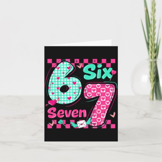 Carte La Saint-Valentin 6 7 Six Sept Cœurs Préparatoires (Devant)