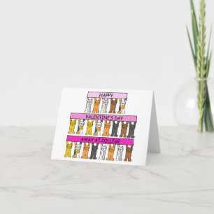 Carte La Saint Valentin à l'université Cartoon Cats