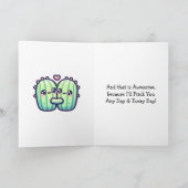 Carte La Saint-Valentin | Amour de puns drôles de cactus (Intérieur)
