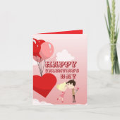 Carte La Saint-Valentin avec des ballons (Devant)