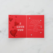 Carte La Saint-Valentin avec des ballons (Intérieur)