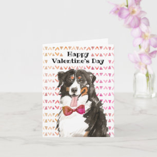 Carte La Saint-Valentin câlin de chien de montagne berno