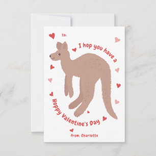 Carte "La Saint Valentin chanceuse" Kangaroo Valentine