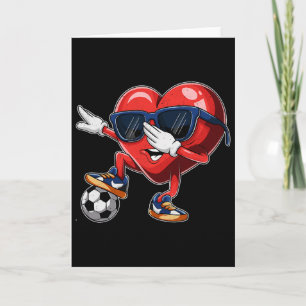 Carte La Saint-Valentin Cœur Dabbing Cœur Joueur Footbal