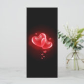 Carte la Saint-Valentin cœurs enflammés (Debout devant)