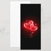 Carte la Saint-Valentin cœurs enflammés (Devant / Derrière)