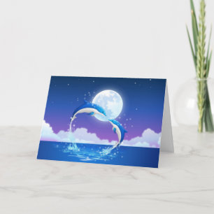 Carte La Saint-Valentin Dauphins Romantiques Cœur