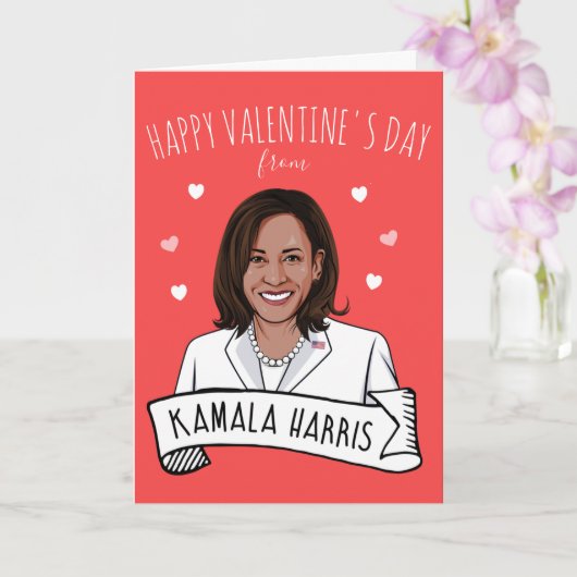 Carte La Saint-Valentin de Kamala Harris (Orchidée)