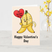 Carte La Saint-Valentin de la banane (Fleur jaune)