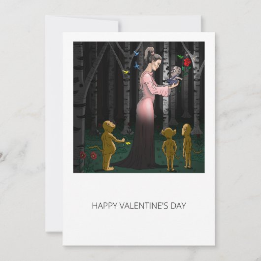Carte La Saint-Valentin de l'amour de gobelin (Devant)