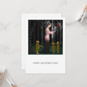 Carte La Saint-Valentin de l'amour de gobelin (Devant/Arrière en situation)