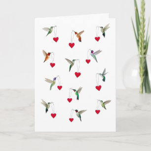 Carte La Saint-Valentin des colibris