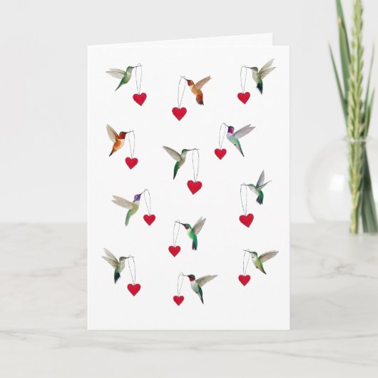 Carte La Saint-Valentin des colibris (Devant)