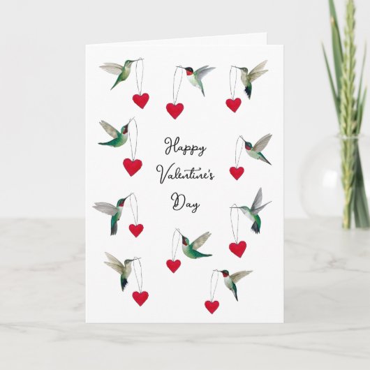 Carte La Saint-Valentin des colibris (Devant)
