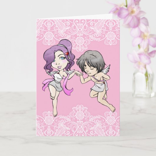 Carte La Saint-Valentin des Cupidons  (Orchidée)