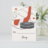 Carte La Saint-Valentin des enfants de hockey "Restons e (Debout devant)