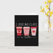 Carte La Saint-Valentin des enseignants J'aime ma classe (Fleur jaune)