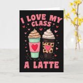 Carte La Saint-Valentin des enseignants, j'aime mon Cl A (Fleur jaune)