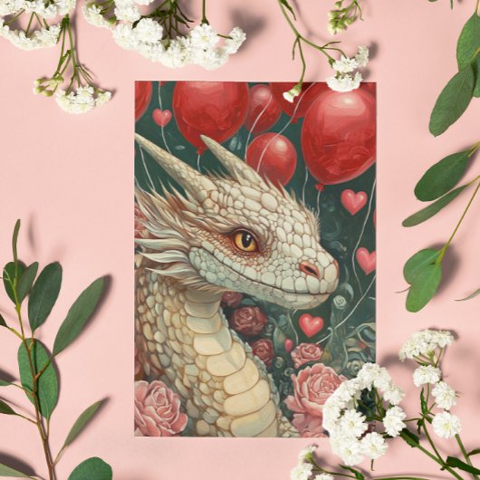 Carte La Saint-Valentin du Dragon Ballons