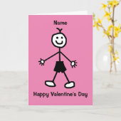 Carte La Saint Valentin du petit garçon (Fleur jaune)