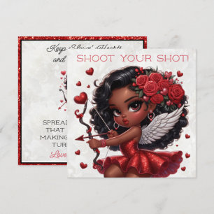 Carte La Saint-Valentin, gourmande afro-américaine