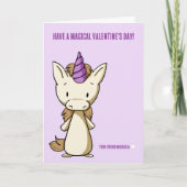 Carte La Saint-Valentin licorne magique  (Devant)