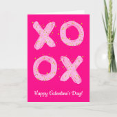 Carte La Saint Valentin moderne XOXO (Devant)