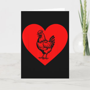 Carte La Saint-Valentin Poulailler drôle coeur de poulet